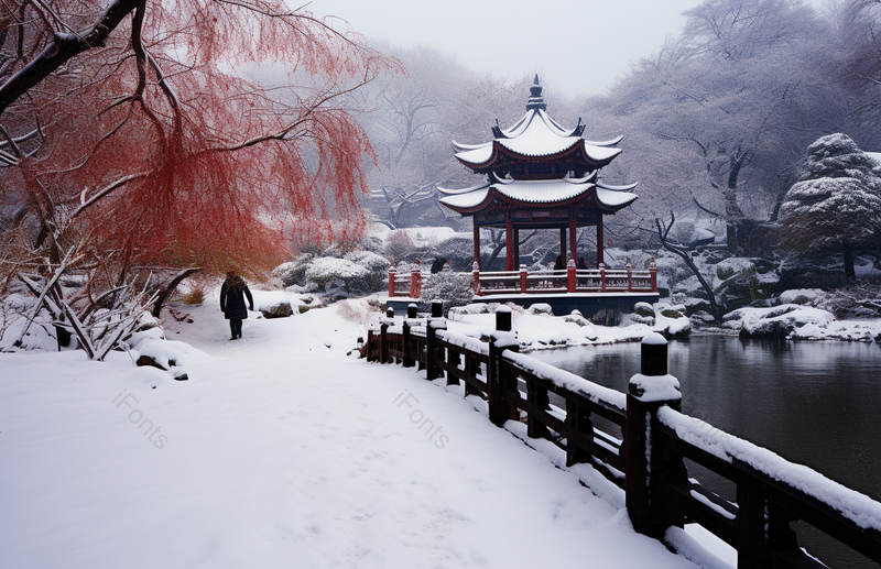 冬天浪漫的雪景,高清,摄影图,摄影图片,图片大全,摄影图免费下载